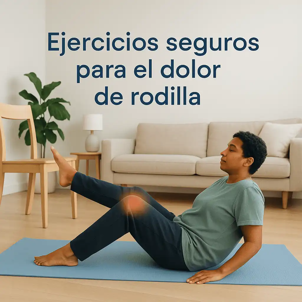 Dolor de rodilla: ejercicios seguros para empezar en casa