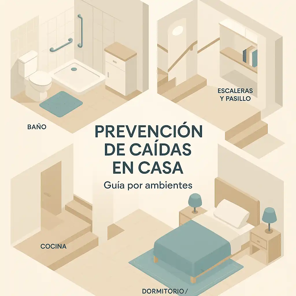 Plan de prevención de caídas en casa: guía por ambientes